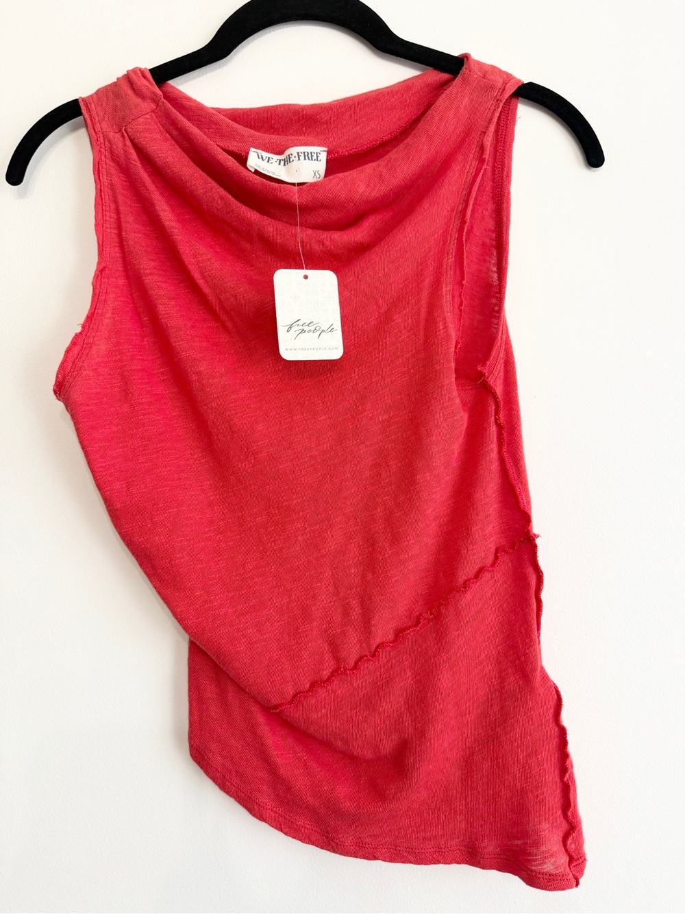 Free People We The Free Red Draped Tank Top XS NWT Bella Rosa